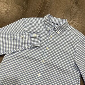 Vineyard Vines On The Go Performance Shirt Men’s M blue Plaid OTG nylon brrr